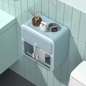 Прочный пылезащитный современный держатель для туалетной бумаги для ванной комнаты, органайзер для домашних принадлежностей белый