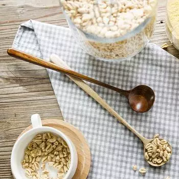 Прочный японский совок с длинной ручкой Кухонная утварь Дуршлаг для соуса Ложка для супа Столовая посуда Ложка для помешивания B