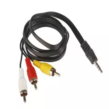 Прочный разъем 1 м 3,5 мм для шнура RCA, адаптер, преобразователь, видеокабели, провод, аудиокабель AV