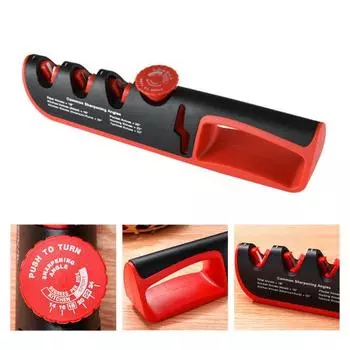 Прочный регулируемый многоцелевой простой в эксплуатации резак для ножниц, вольфрамовый алмазный шлифовальный станок, аксессуары для дома, точилка для ножниц чёрный/красный