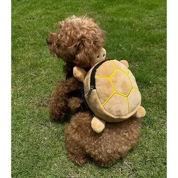 Прочный рюкзак для самостоятельной переноски домашних животных, сумка в форме черепахи, регулируемый ремень, рюкзак для щенков, мультяшная портативная шлейка для собак, уличная сумка для закусок зелёный