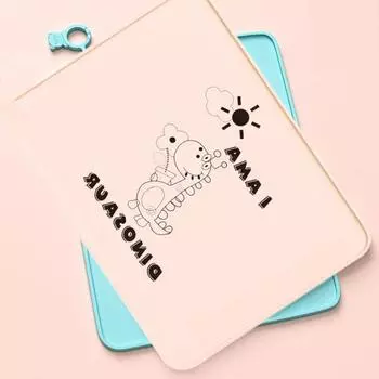 Прочный силиконовый коврик для стола, креативная студенческая обеденная тарелка, масляная подставка под столовые приборы, Рождество розовый