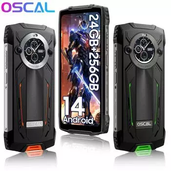 Прочный смартфон OSCAL PILOT 2 Helio G99, мобильный телефон 6,5 дюйма, 120 Гц, 8 ГБ, 256 ГБ, с двумя светодиодными фонариками, 8800 мАч