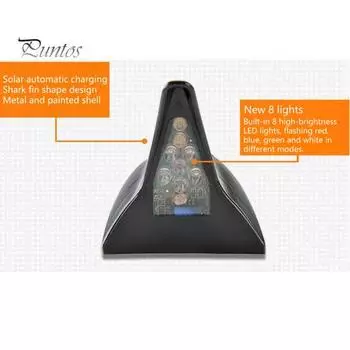 Прочный солнечная энергия неразрушающий монтаж предупреждающий задний фонарь антенна для автомобиля крыша автомобиля противотуманный фонарь для автомобиля белый