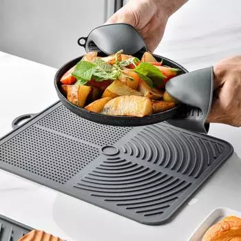 Прочный термостойкий силиконовый дренажный мат Изоляционная подушка Кухонная посуда Стол для ресторана Long