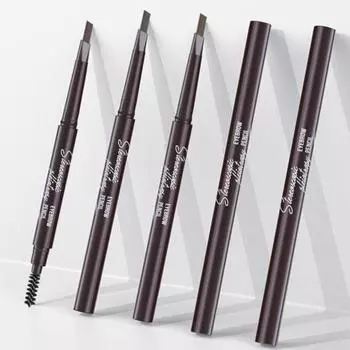 Прочный треугольный карандаш для бровей 0,3 г, долговечный инструмент от молочницы, натуральный 3D двусторонний карандаш для бровей для новичков 2
