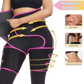 Прочный триммер для бедра, талии, мягкий, для похудения ног, плотный L чёрный