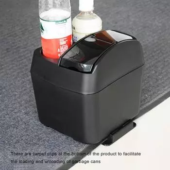 Прочный твердоцветный автомобильный ящик для хранения без запаха для путешествий A чёрный