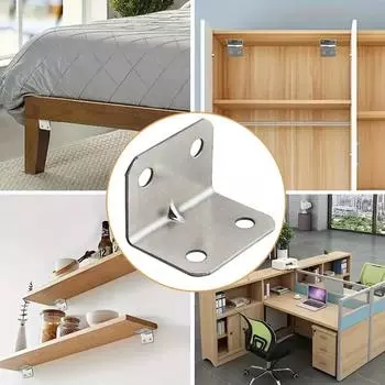 Прочный угловой кронштейн из нержавеющей стали в форме буквы L для шкафов - небольшой угловой соединительный элемент под углом 90 градусов, прямоугольный