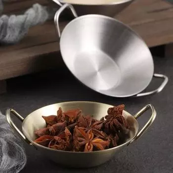 Прочный, устойчивый к падению, универсальный, 2 размера, эргономичная ручка, чашка для приправ, кухонные принадлежности, тарелка для приправы S серебряный
