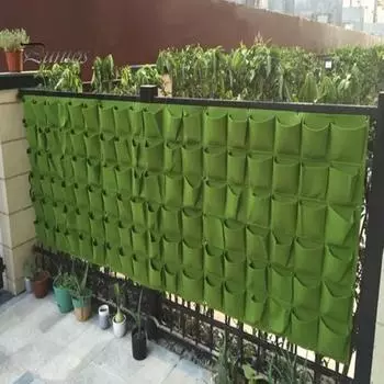 Прочный вертикальный прочный несущий подвесной настенный горшок для растений, сумка для садовых принадлежностей чёрный