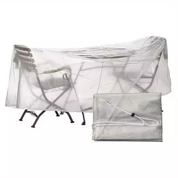 Прочный водонепроницаемый чехол для садовой мебели - максимальная защита от ультрафиолета, дождя, снега, пыли и ветра, прозрачный ПВХ-брезент для пергольных столов и стульев 150x90x71cm прозрачный