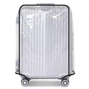 Прочный водонепроницаемый прозрачный чехол для чемодана - защитный чехол из ПВХ для чемодана на колесиках защищает от износа, пыли и воды. 18 прозрачный