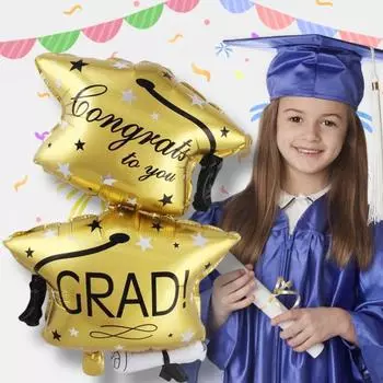 Прочный выпускной воздушный шар, соединенный с телом, украшает алюминиевую пленку, украшение для выпускного