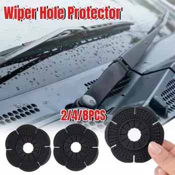 Прочный защитный чехол для отверстия стеклоочистителя лобового стекла автомобиля, пылезащитная защита нижнего рукава стеклоочистителя, защита от мусора 2pcs