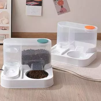 Продам прозрачную и видимую автоматическую поилку для питьевой воды для кошек, встроенный корм для домашних животных большой емкости, товары для домашних животных
