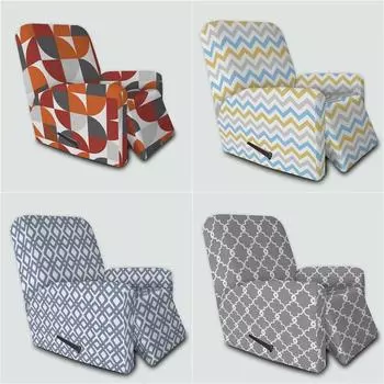 Продажа - чехол для кресла с геометрическим рисунком, чехол для кресла Relax Lazy Boy, спандекс, одноместный диван для отдыха, чехлы для массажного дивана, чехол для кресла