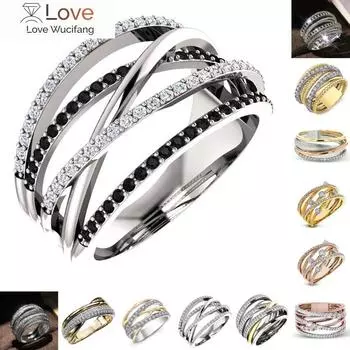 Продажа модных перекрученных перстней для женщин и мужчин с бриллиантами из кубического циркония, индивидуальные ювелирные украшения для вечеринок, аксессуары 8