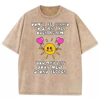 Продажа мультяшной хлопковой футболки с принтом солнца и букв, женская футболка с принтом в виде сердца, свободные футболки унисекс для пар, простой модный топ S