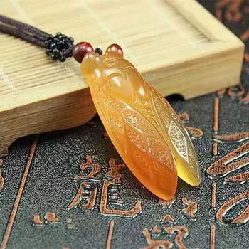 Продажа натурального нефрита ручной работы, ожерелье с кулоном «Цикада», модные ювелирные аксессуары, мужские и женские подарки на удачу белый