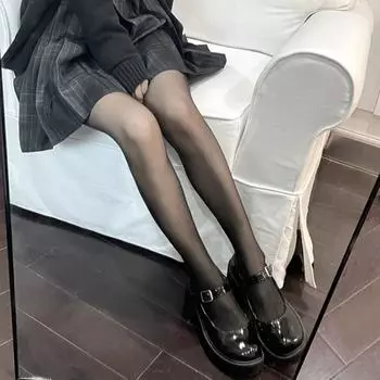 Продажа сексуальных женских колготок, колготки, эластичные, поддельные, полупрозрачные чёрный