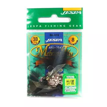 Продажа Ярие Джеспа М. 674 Mebaru Fly Jig Head 2 шт. в упаковке, черный 1 г, размер 8 (1555)