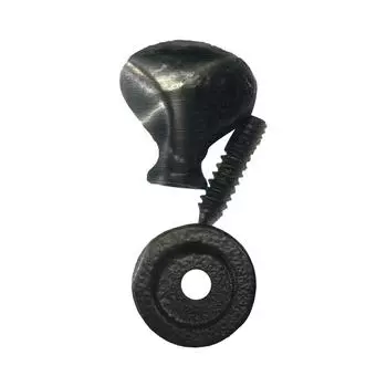 Продолговатая навершие из черной стали EDM (22 мм)
