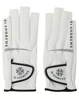 Продолжая стандартный продукт перчатка Golf x Black S [St. [Эндрюс] Дамы (сквозная спецификация) / / 042-5985254 030_Белый (19~20см)