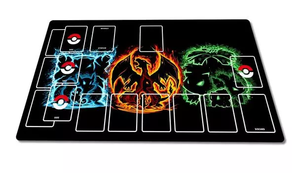 продукт Игровой коврик Полностью сшитый Резиновый игровой коврик Применимый Pokeka игровой коврик Сумка для хранения входит в комплект Карточная игра Pokeka продукт Без торговой марки Нескользящий