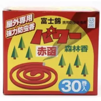 продукт сила лесной благовония красная коробка 30 рулонов Fuji Nishiki Kodama Brothers Company наружный репеллент от насекомых благовония No-brand