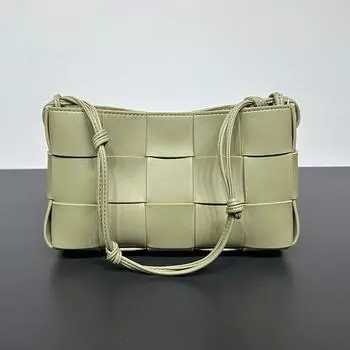 Продвинутая ручная плетеная сумка для маджонга с кассетным ремешком и веревкой, модная ручная сумка на одно плечо, маленькая квадратная сумка 22x4.5x14cm кислотные зеленого