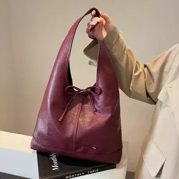 Продвинутое ощущение ретро однотонная сумка-тоут большой вместимости новый узор pu досуг универсальная сумка на одно плечо