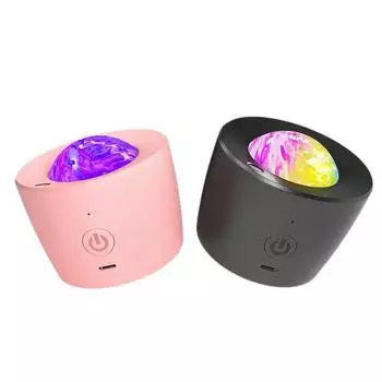 Проекционная лампа «Северное сияние» — вращающаяся атмосферная волна, световой подарок 5V/2A розовый