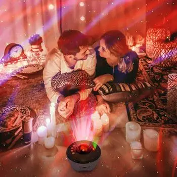 Проекционная лампа звездного неба USB красочный ночник светодиодный Bluetooth аудио атмосфера настольная лампа Free Size белый