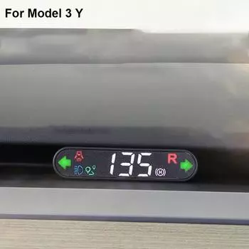 Проекционный дисплей HUD для Tesla Model Y 3, специальный проекционный дисплей, спидометр для автомобиля TESLA Model 3 Y, аксессуары чёрный