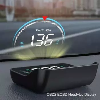Проекционный дисплей M8 HUD, предупреждение о превышении скорости автомобиля OBD2 II EUOBD, температура воды, цифровая проекция, лобовое стекло, автомобиль, электроника M8