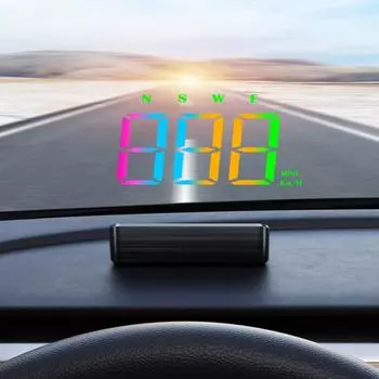 Проекционный дисплей на лобовом стекле автомобиля Yousheng Car HUD с простой настройкой, автоматическим затемнением и цифровым GPS-спидометром чёрный