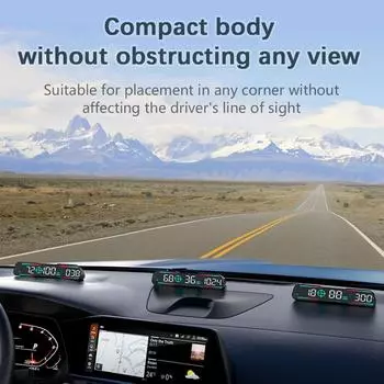 Проекционный дисплей, универсальный проекционный дисплей GPS спидометр со светодиодным дисплеем скорость компас усталость чёрный