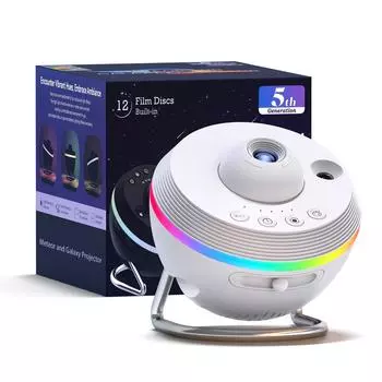 Проекционный свет в виде звездного неба в виде космической сферы, лампа со звездным небом для спальни, декоративный светильник RGB с эффектом метеорита White