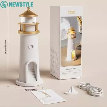 Проекция Луны Ночные огни Маяк Окружающее освещение Диммируемый Bluetooth Музыка Датчик движения Настольный декоративный светильник Рождественский подарок