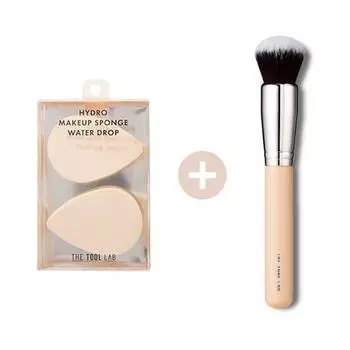 Проект «Гидрогубка» Tool Lab (В комплект входят 2 капли воды + кисть для тонального крема 106.)