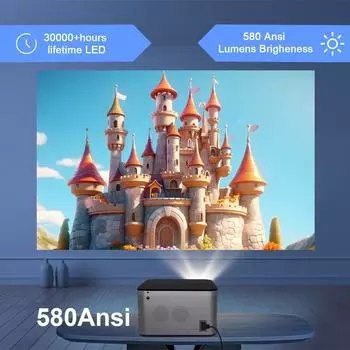 Проектор Magcubic HY350 Android 11 4K 1920*1080P Wifi6 580ANSI Allwinner H713 32G Голосовое управление BT5.0 Домашний кинотеатр Projetor US PLUG
