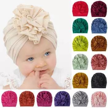 (проектор)Модная детская мусульманская тюрбанная шляпа, эластичная повязка на голову, милый узел, капот, хиджаб, шапка One Size бежевый