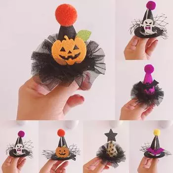 (проектор)Модные тенденции для девочек, аксессуары для волос на Хэллоуин, заколка для волос с призраком