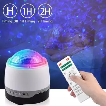 Проектор звездного неба, светодиодный ночник, Bluetooth-динамик, музыкальный динамик, проекция полярного сияния, рождественский подарок на день рождения, украшение для спальни