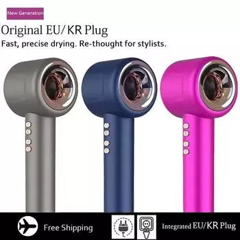 Professinal Ionic Hair Dryer 1600W Powerful Wind Electric Blow Dryer Negative Ions Hair Dryer with Flyaway Diffuser Attachments EU