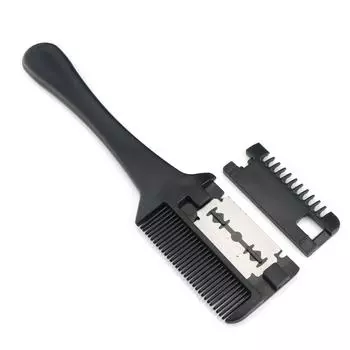 Профессиональная бритва 2 в 1, лезвие, расческа, ножницы для стрижки, филировочные инструменты для парикмахера, ножницы для стрижки волос, парикмахерские ножницы, расческа