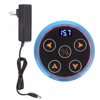 Professional Adjustable Tattoo Machine Power Supply Tattoo Power Source Blue US Plug