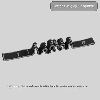 Professional Adult Children s 8-Grid Sectional Dance Gymnastics Practice Elastic Band Leg Stretching Band Stretch Yoga Stretching Grey [8] Dance Aid