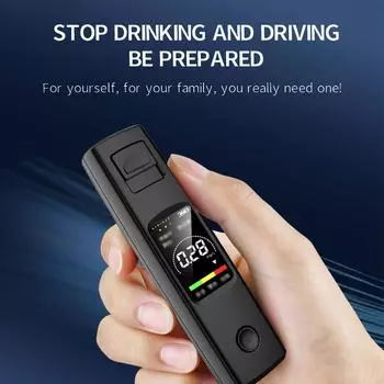 Professional Alcohol Tester High Sensitivity Breathalyzer Non-Contact Alcoholmeter Accuracy Breathalyzer Diagnostic Tool чёрный